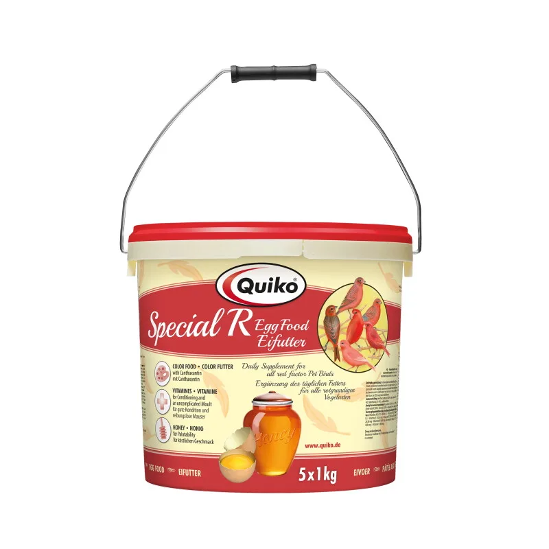 Special R Eifutter 5Kg: Kraft- und Aufzuchtfutter für alle rotgrundigen Vogelarten von Quiko in Regular – Produktfoto