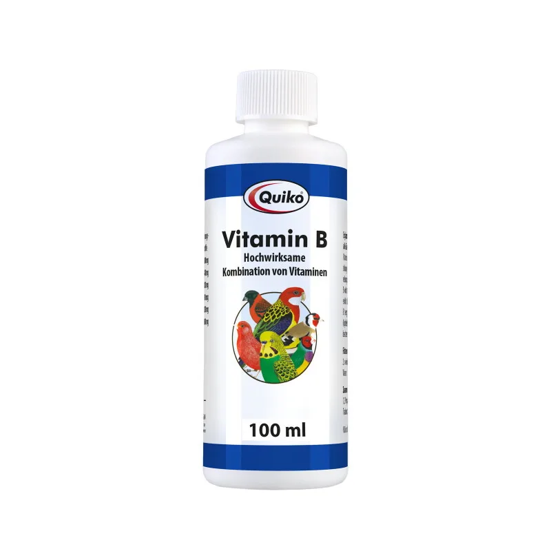 Vitamin B 100 ml: Ideal während der Aufzucht von Ziervögeln von Quiko in Regular – Produktfoto