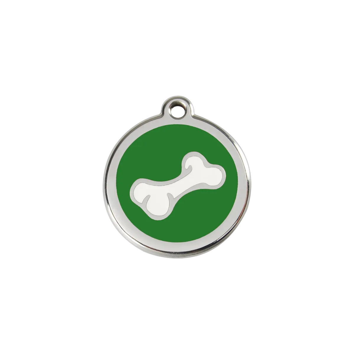 Comic Bone Green roestvrijstalen hondenpenning small/klein dia. 2 cm RedDingo by Red Dingo – product photo