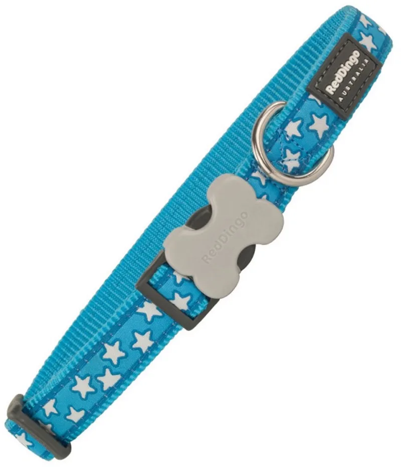 Dog collar Red Dingo Style Stars (2 x 31-47 cm) by Red Dingo in Turquoise – product photo