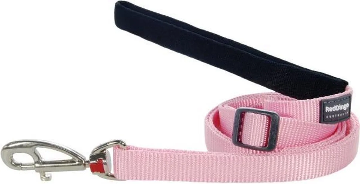 Hondenlijn 15mm 110-180cm L6-ZZ-PK-15 de Red Dingo en Rose – photo produit