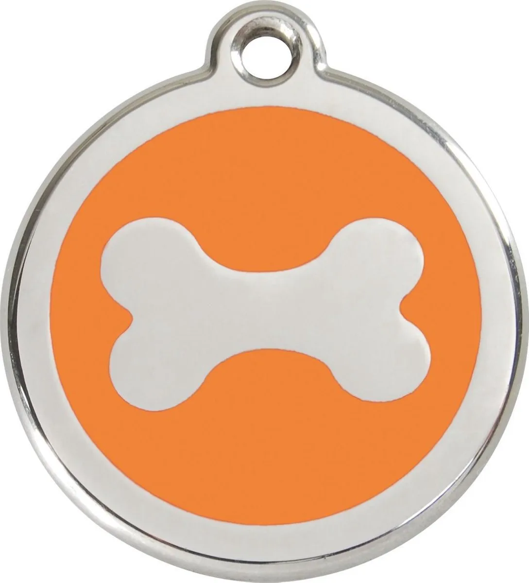 Hondenpenning 20 mm bot oranje de Red Dingo en Oranje met bot – photo produit