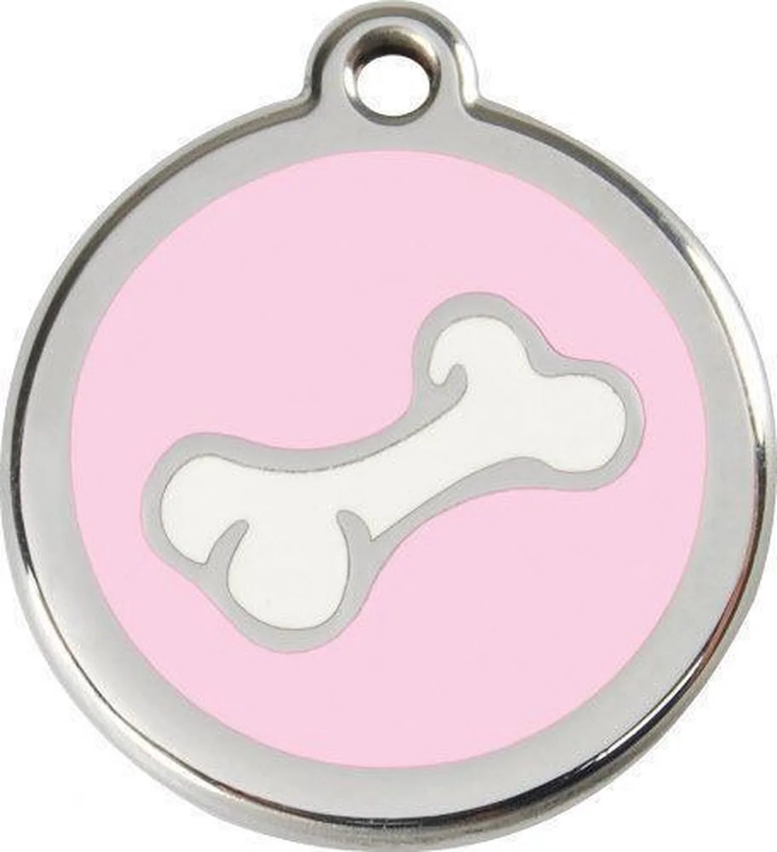 Hondenpenning 20 mm botje roze by Red Dingo in Roze met botje – product photo