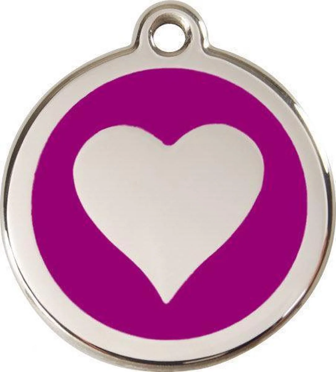 Hondenpenning 20 mm hart de Red Dingo en Violet – photo produit
