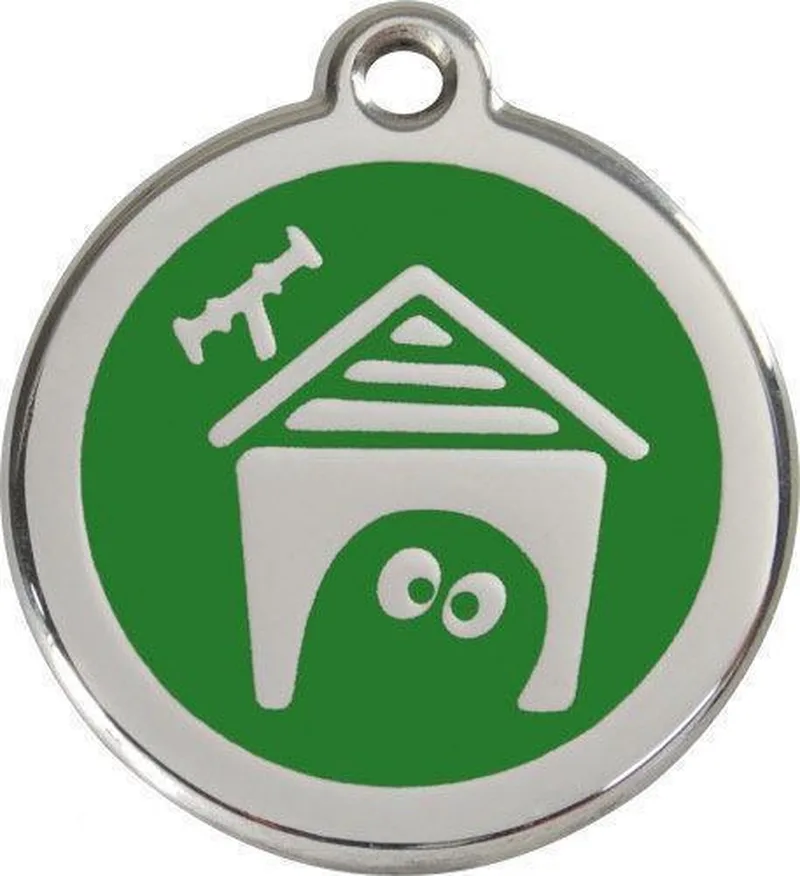 Hondenpenning 20 mm hondenhok groen by Red Dingo in Groen met hondenhok – product photo