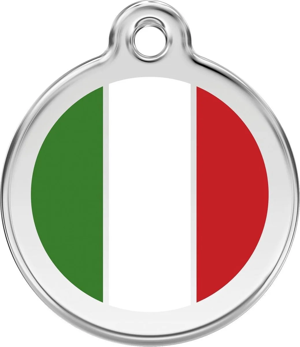 Hondenpenning 20 mm Italië Italiaanse vlag by Red Dingo in Italië vlag – product photo