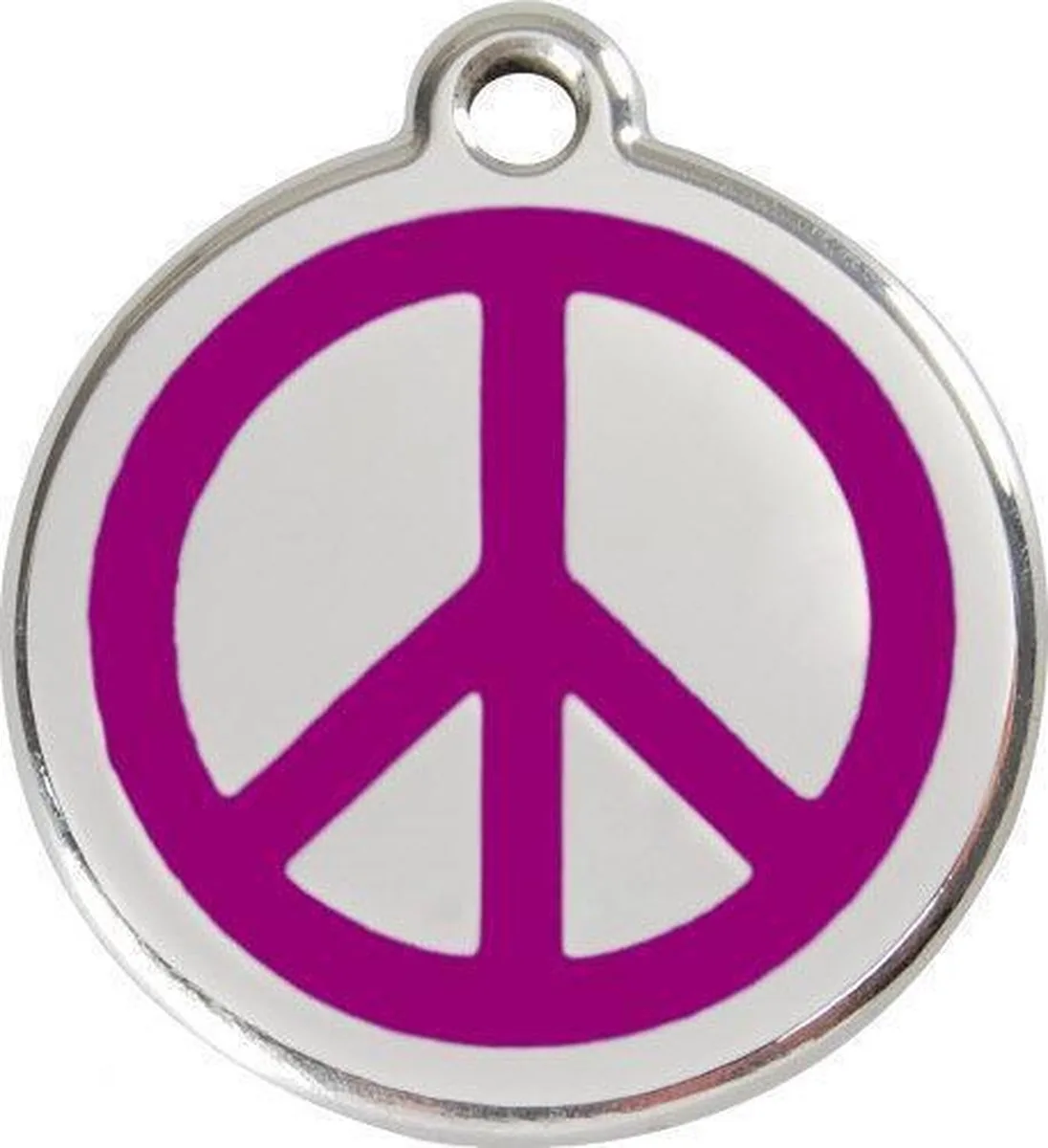 Hondenpenning 20 mm peace paars by Red Dingo in Paars peace – product photo