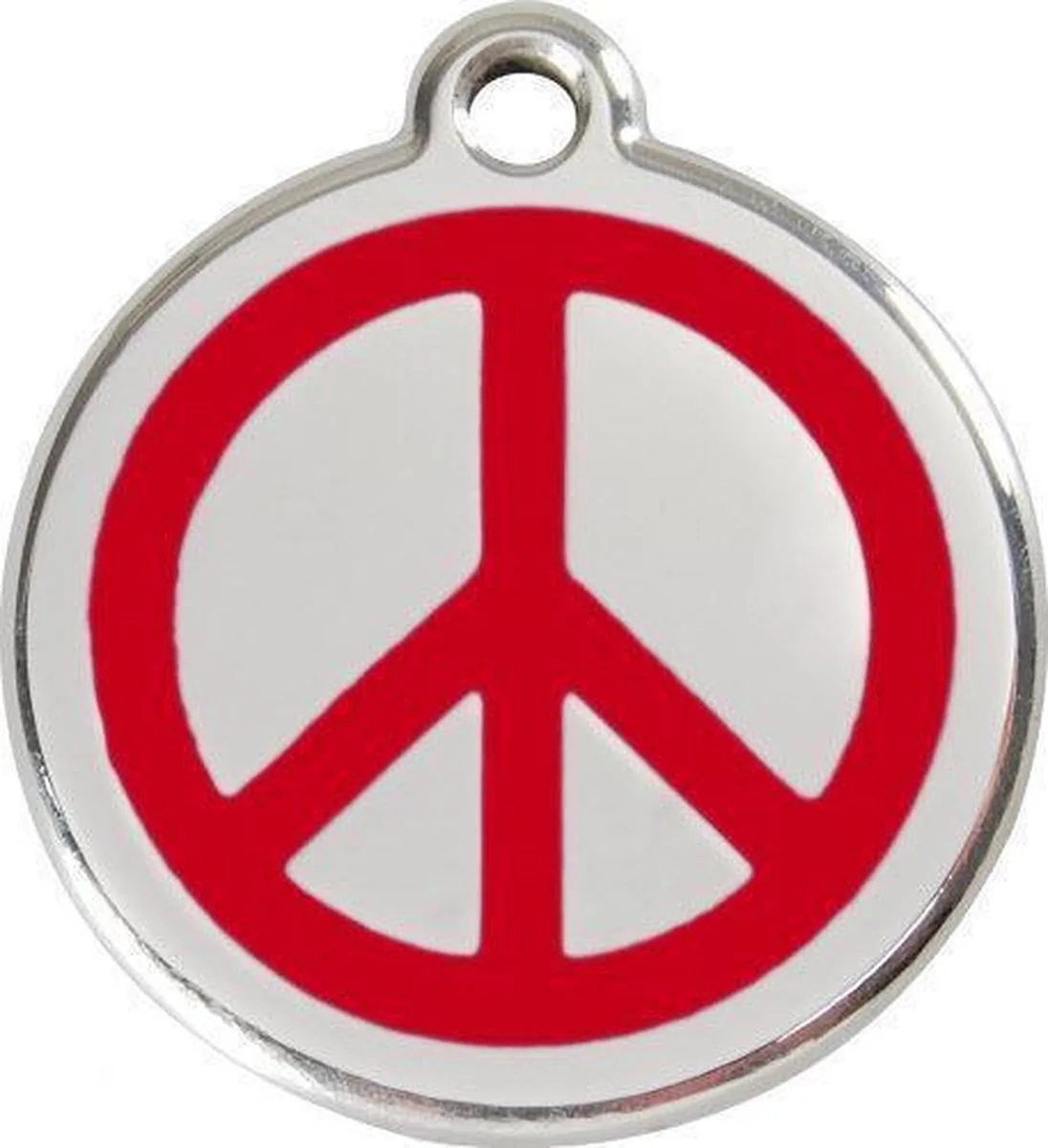 Hondenpenning 20 mm peace rood by Red Dingo in Rood peace – product photo
