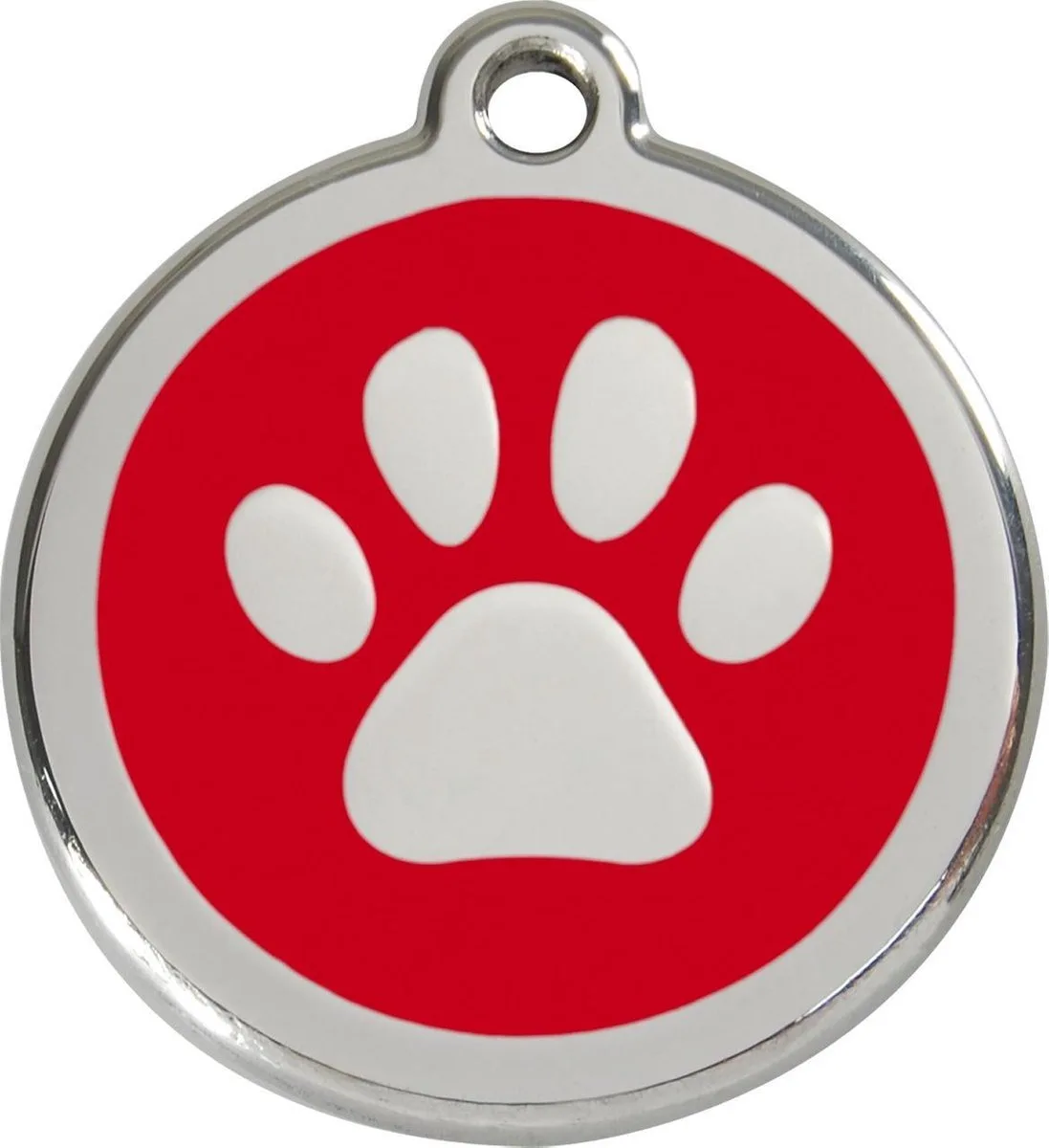 Hondenpenning 20 mm pootje rood by Red Dingo in Rood met pootje – product photo