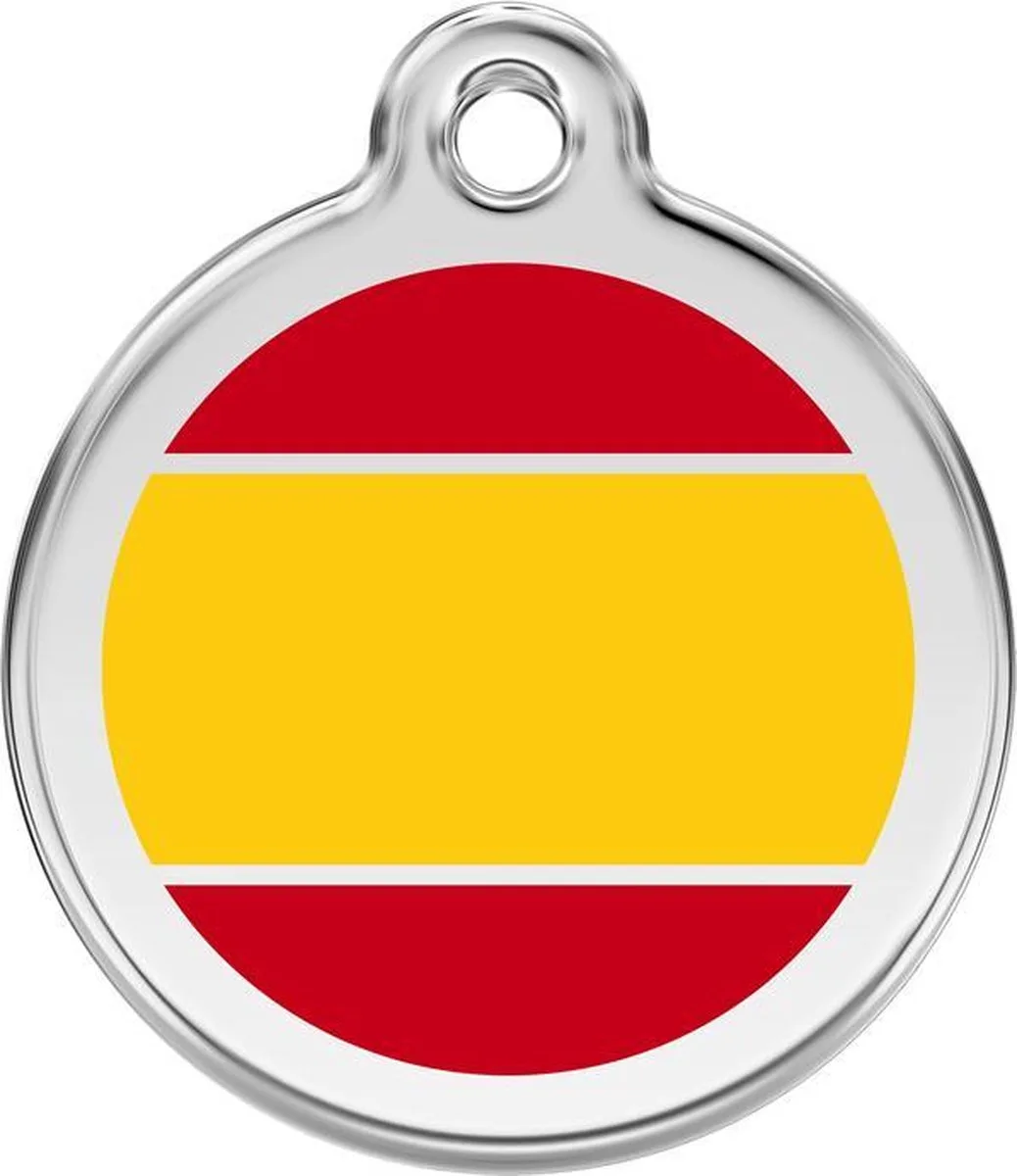 Hondenpenning 20 mm Spaanse vlag Spanje van Red Dingo in Spanje vlag – productfoto