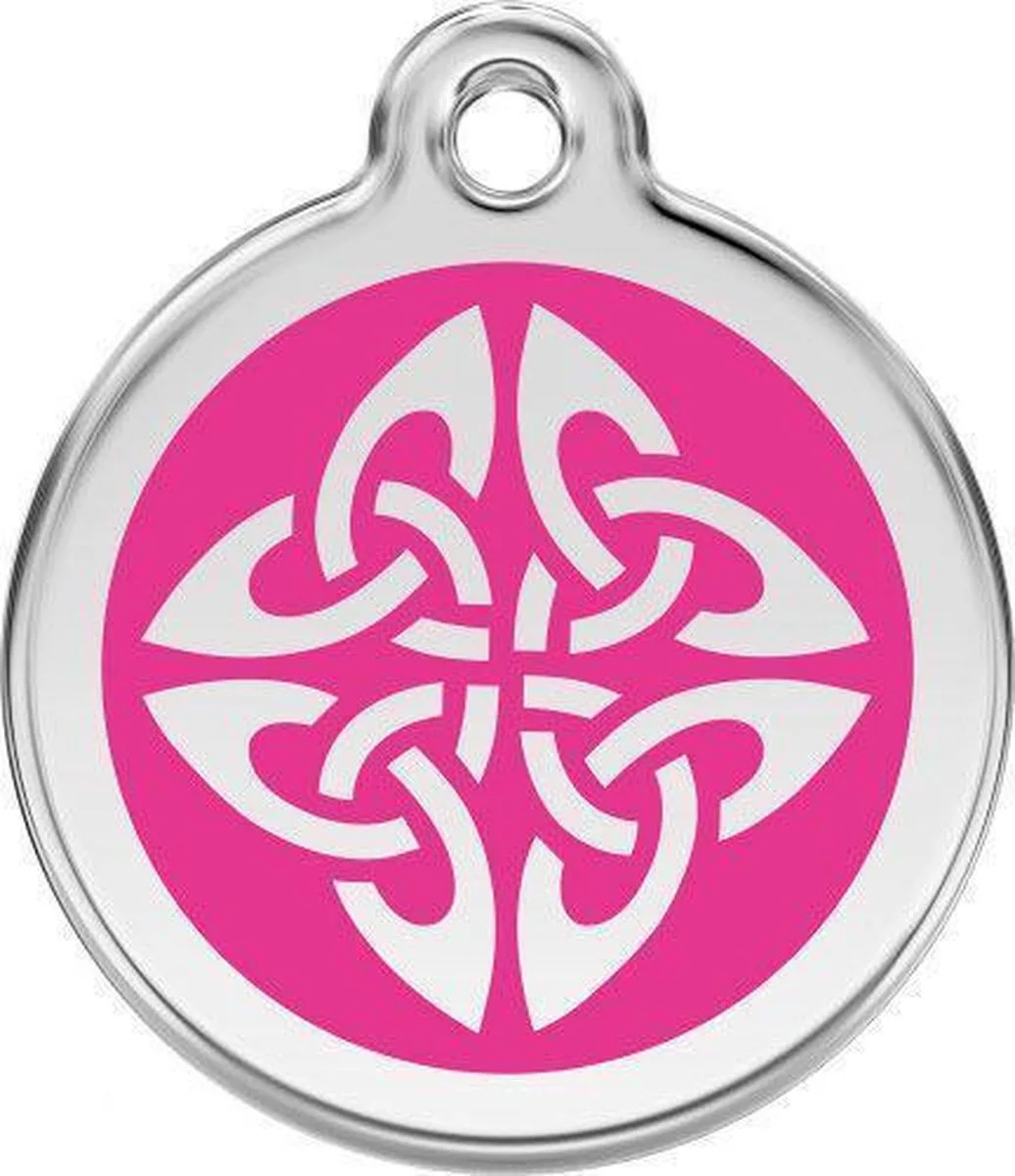 Hondenpenning 20 mm tribal hard från Red Dingo i Rosa – produktbild