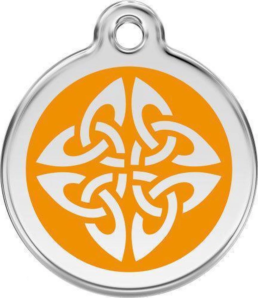 Hondenpenning 20 mm tribal von Red Dingo in Orange – Produktfoto