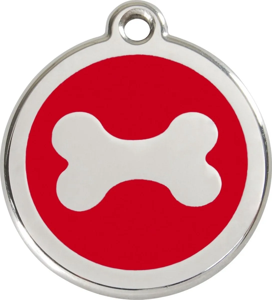 Hondenpenning 30 mm bot rood de Red Dingo en Rood met bot – photo produit