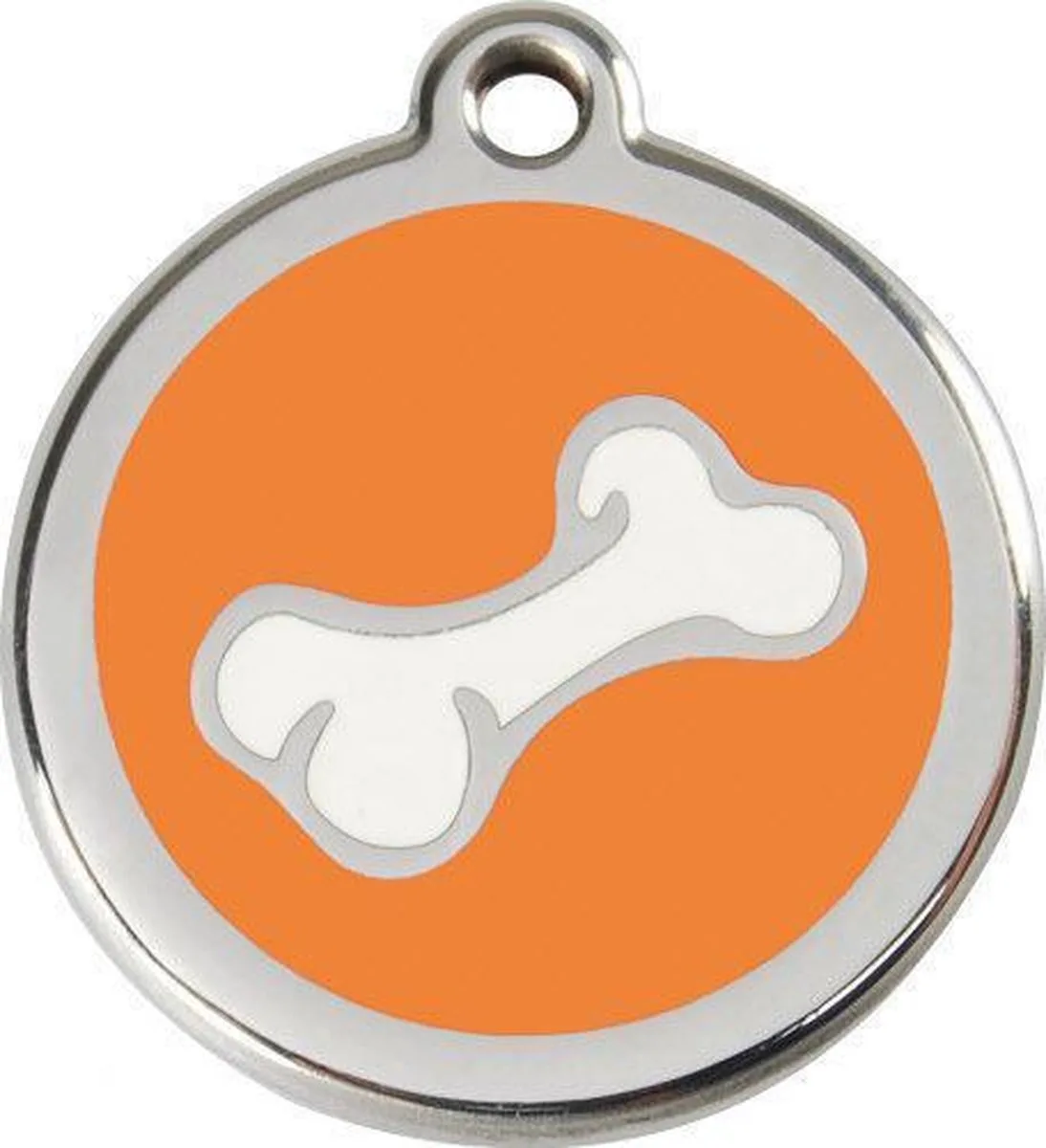 Hondenpenning 30 mm botje oranje fra Red Dingo i Oranje met botje – produktbillede