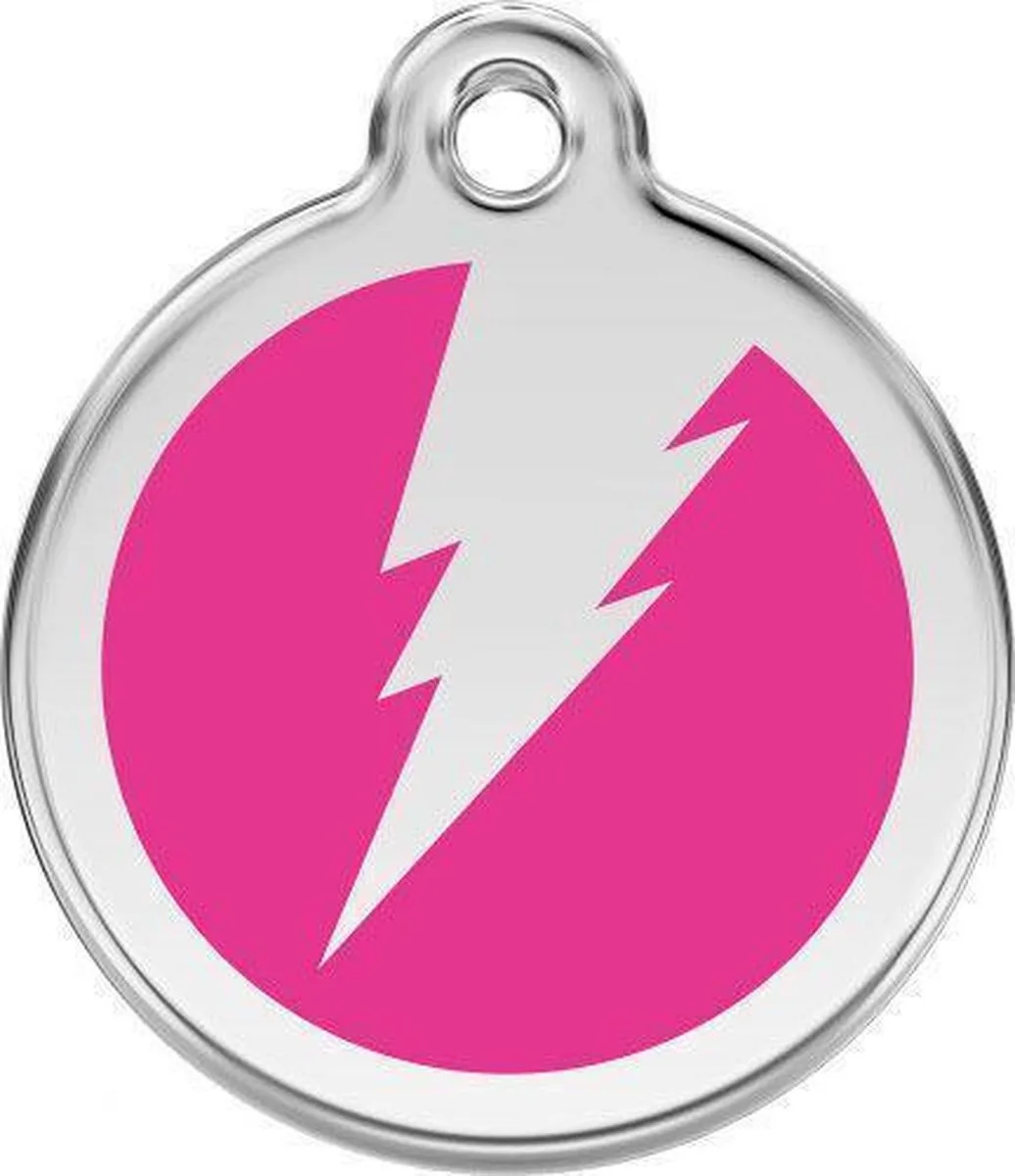 Hondenpenning 30 mm flits hard von Red Dingo in Rosa – Produktfoto