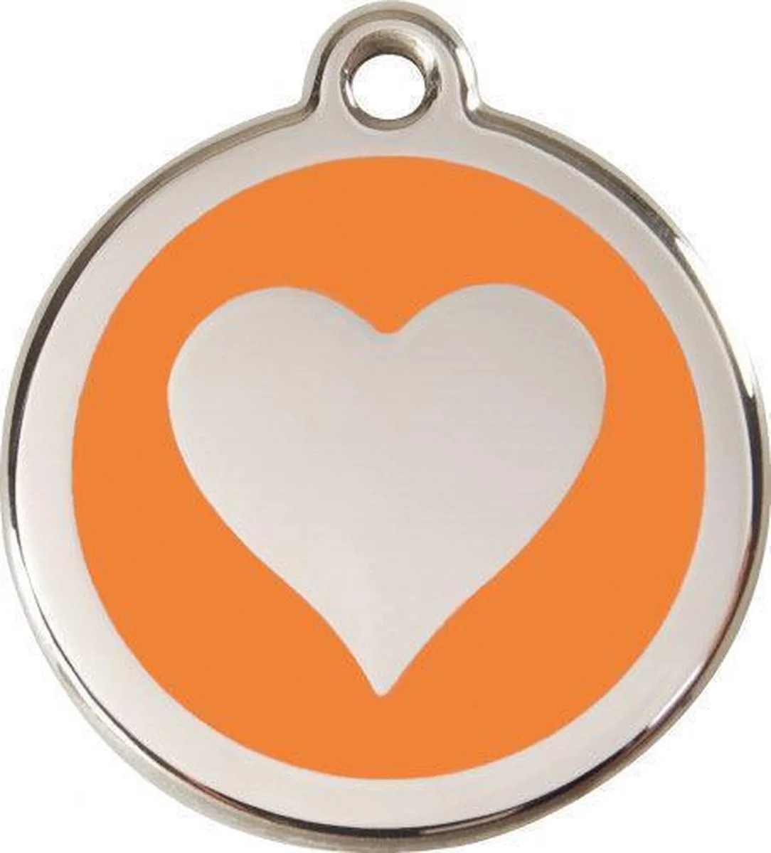 Hondenpenning 30 mm hart von Red Dingo in Orange – Produktfoto