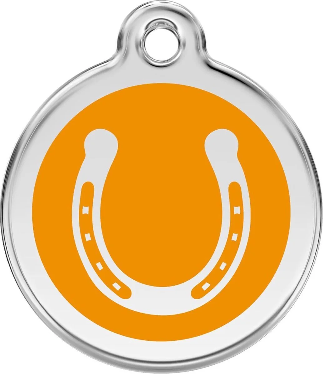 Hondenpenning 30 mm hoefijzer by Red Dingo in Orange – product photo