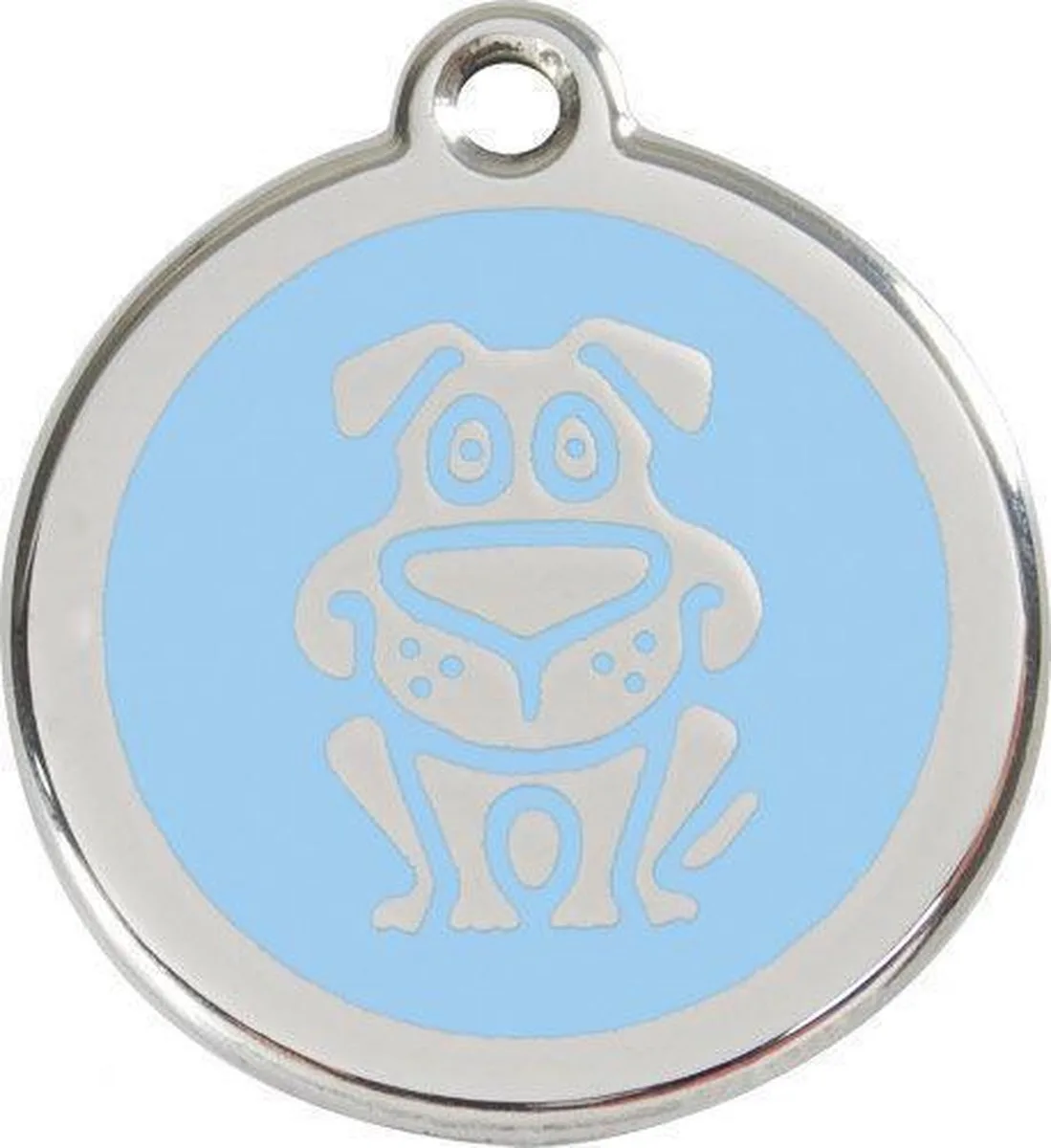 Hondenpenning 30 mm hond lichtblauw van Red Dingo in Blauw – productfoto