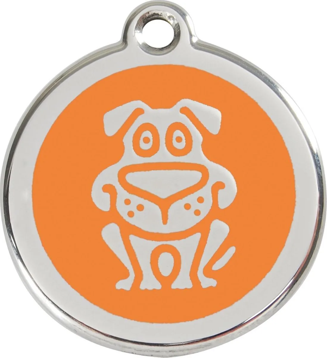 Hondenpenning 30 mm hond van Red Dingo in Oranje – productfoto