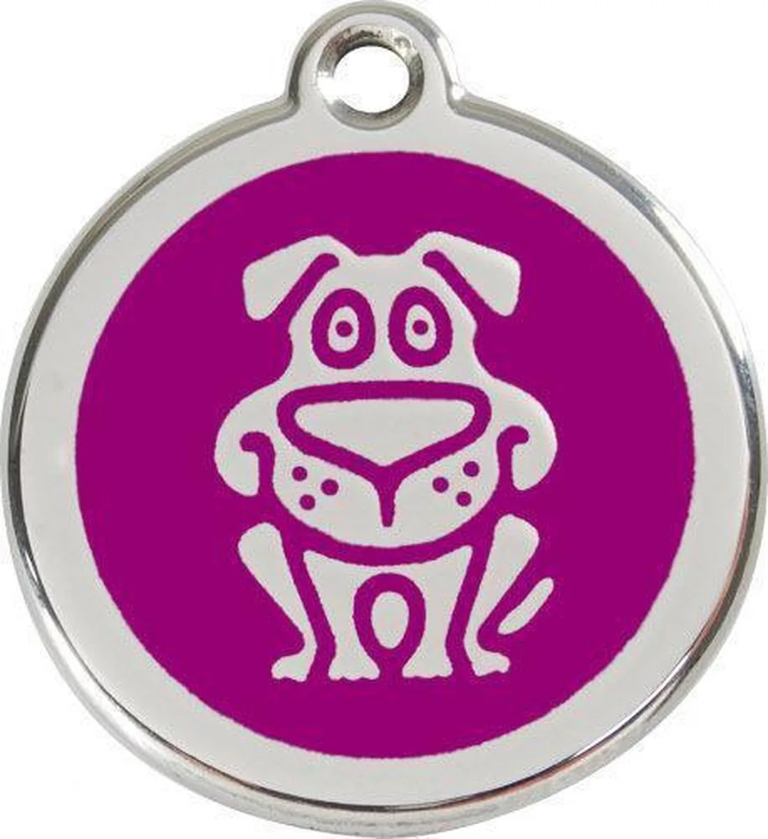 Hondenpenning 30 mm hond de Red Dingo en Violet – photo produit