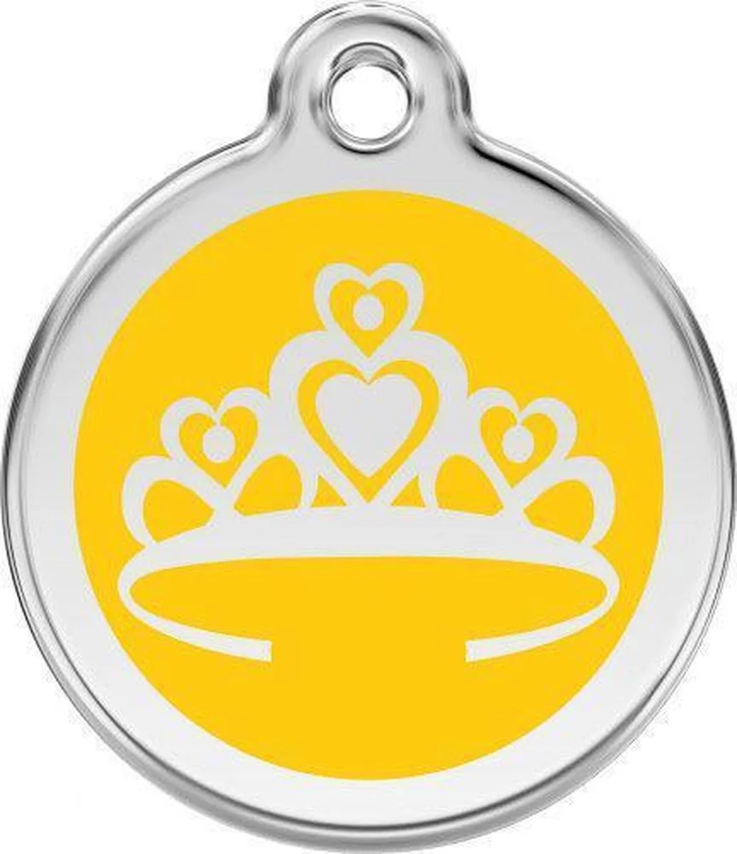 Hondenpenning 30 mm kroon by Red Dingo in Yellow – product photo