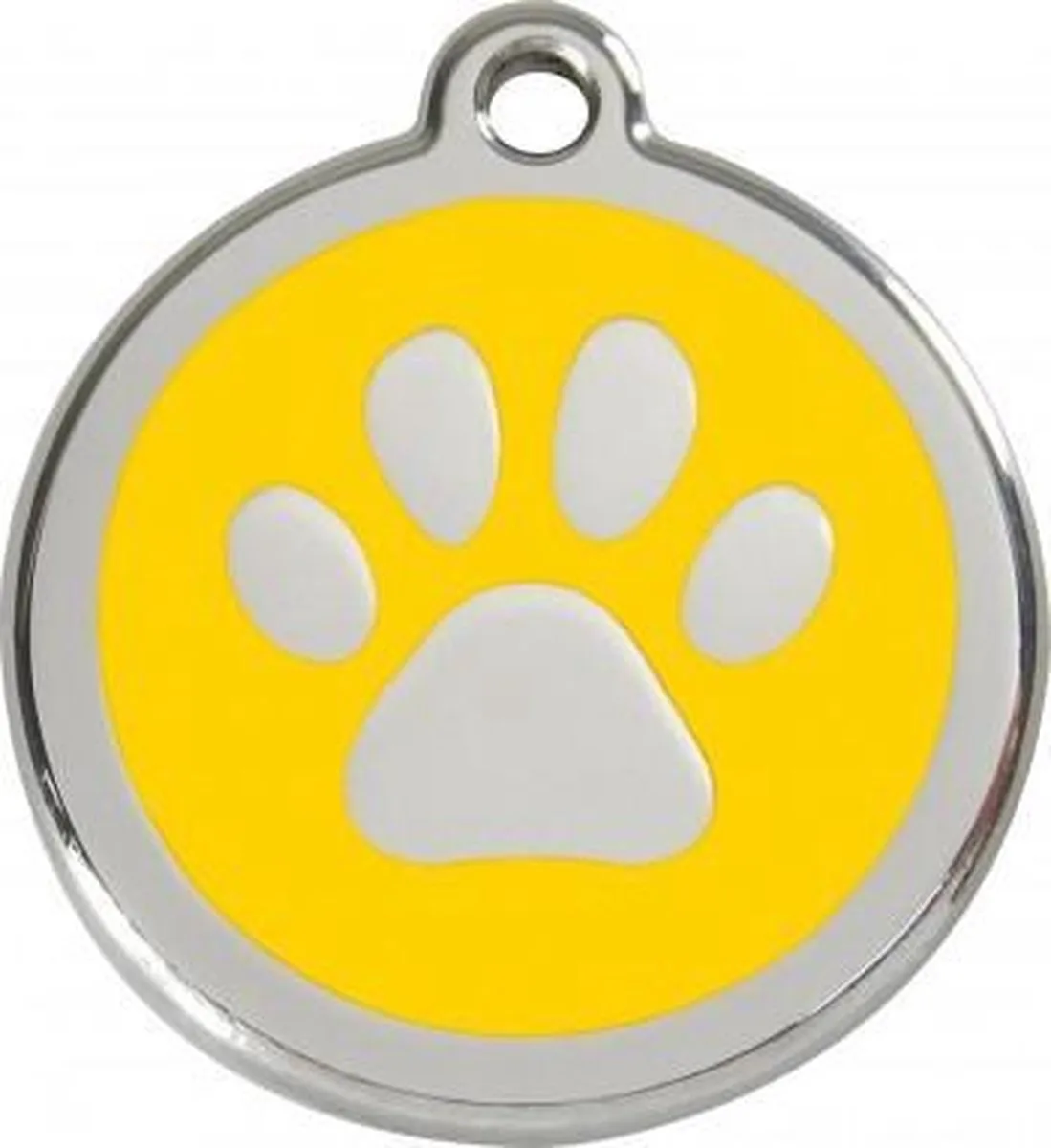 Hondenpenning 30 mm pootje geel by Red Dingo in Geel met pootje – product photo