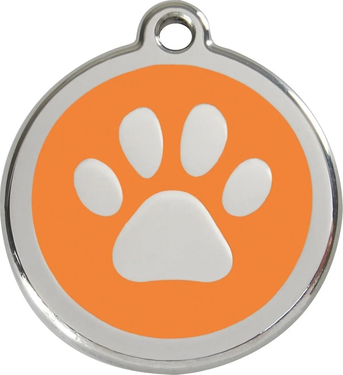 Hondenpenning 30 mm pootje de Red Dingo en Orange – photo produit