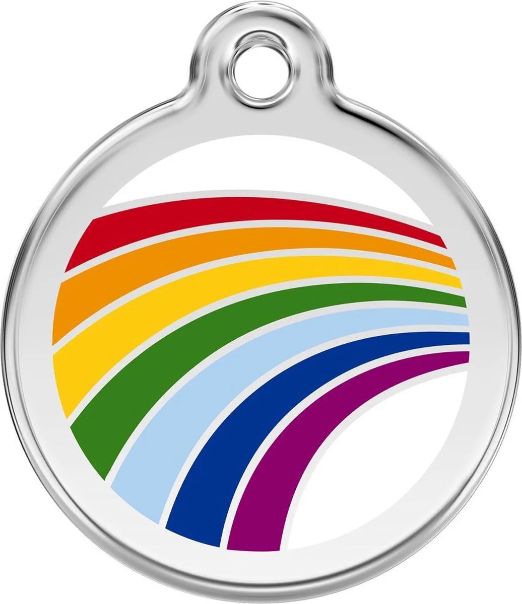 Hondenpenning 30 mm van Red Dingo in Regenboog – productfoto