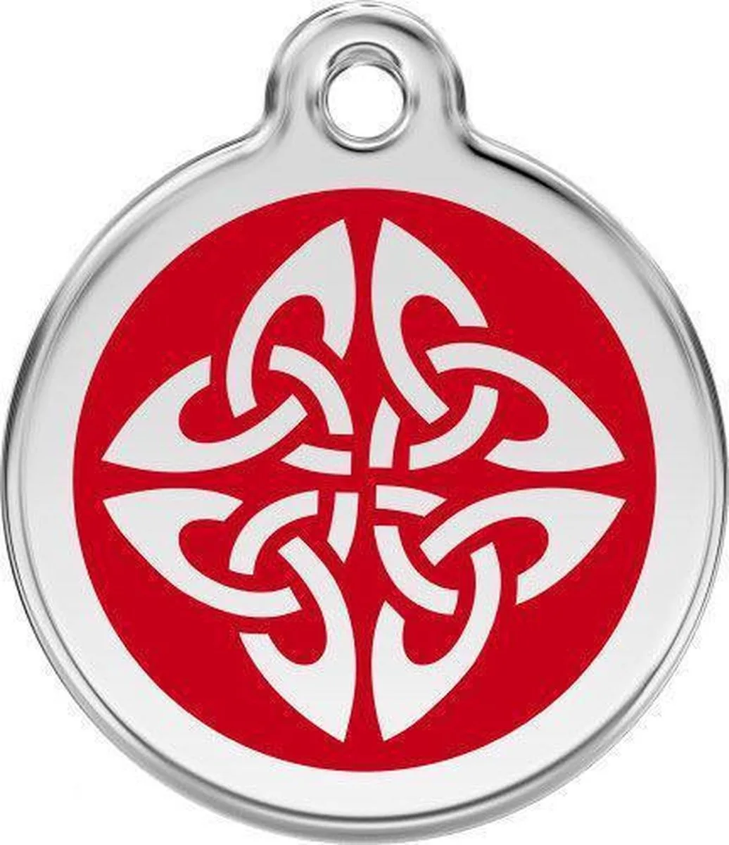 Hondenpenning 30 mm tribal rood de Red Dingo en Rood met tribal – photo produit