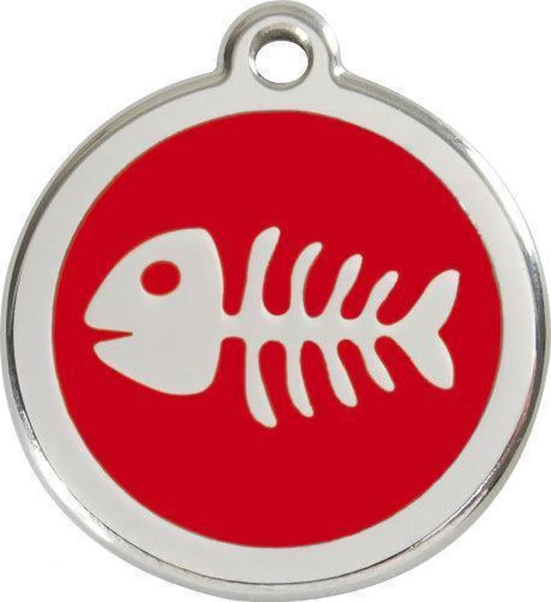 Hondenpenning 30 mm visgraat by Red Dingo in Red – product photo