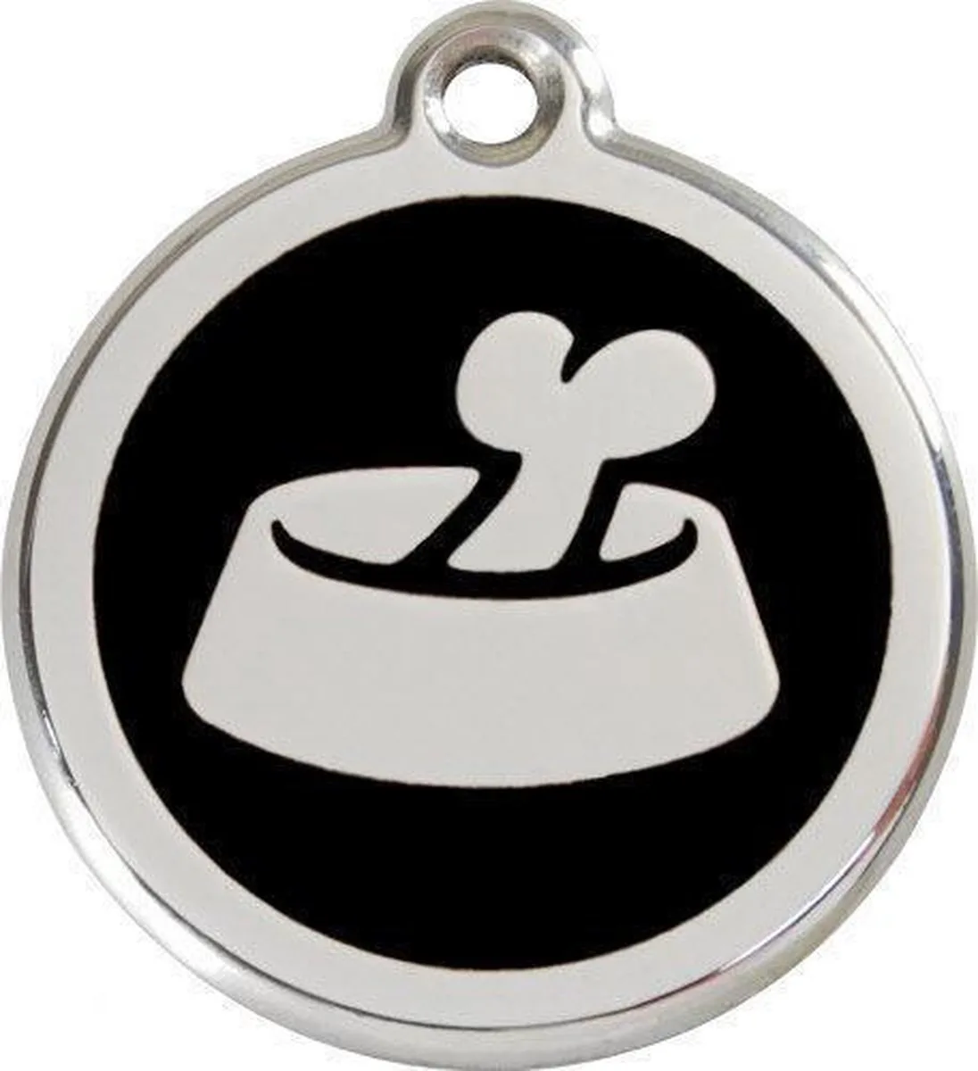 Hondenpenning 30 mm voerbak zwart by Red Dingo in Zwart met voerbak – product photo