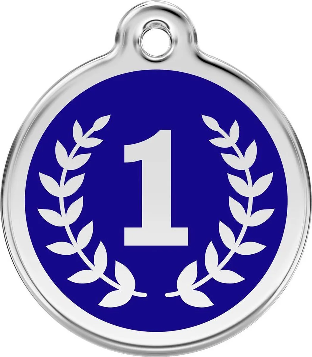 Hondenpenning 30 mm winnaar kampioen medaille by Red Dingo in Donkerblauw winnaar 1 – product photo