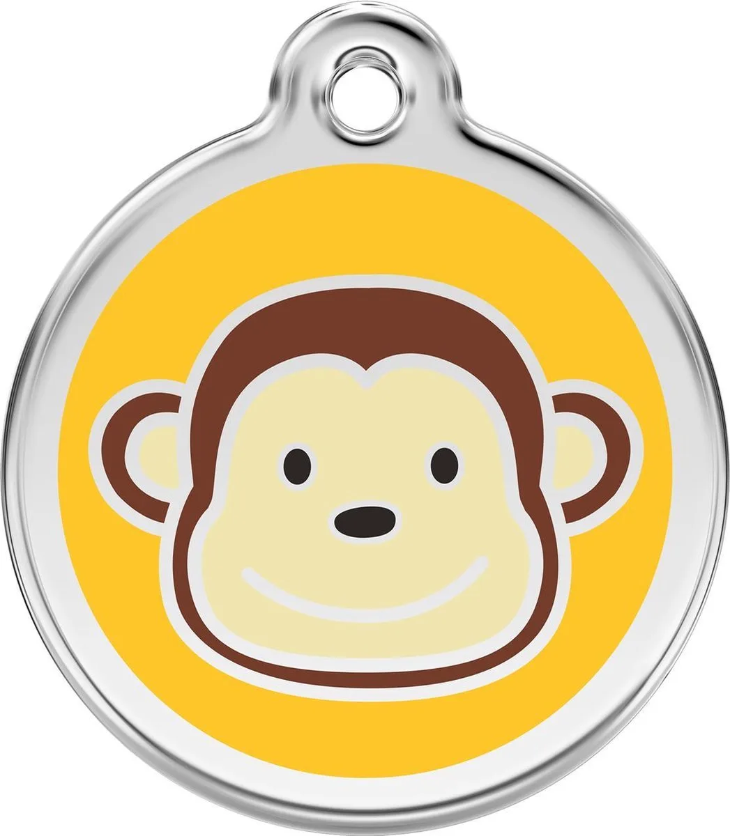 Hondenpenning 38 mm aap by Red Dingo in Geel aap – product photo