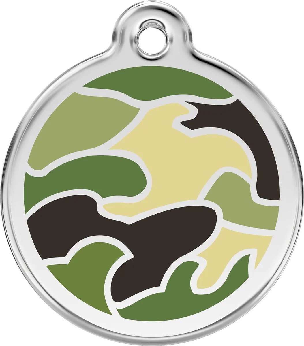 Hondenpenning 38 mm by Red Dingo in Camouflage groen – product photo