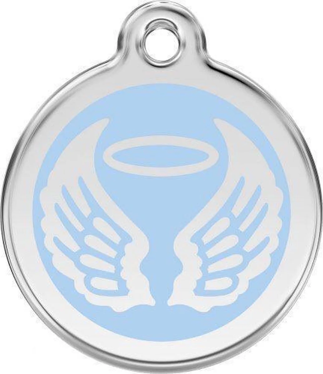 Hondenpenning 38 mm engelenvleugels lichtblauw by Red Dingo in Blue – product photo
