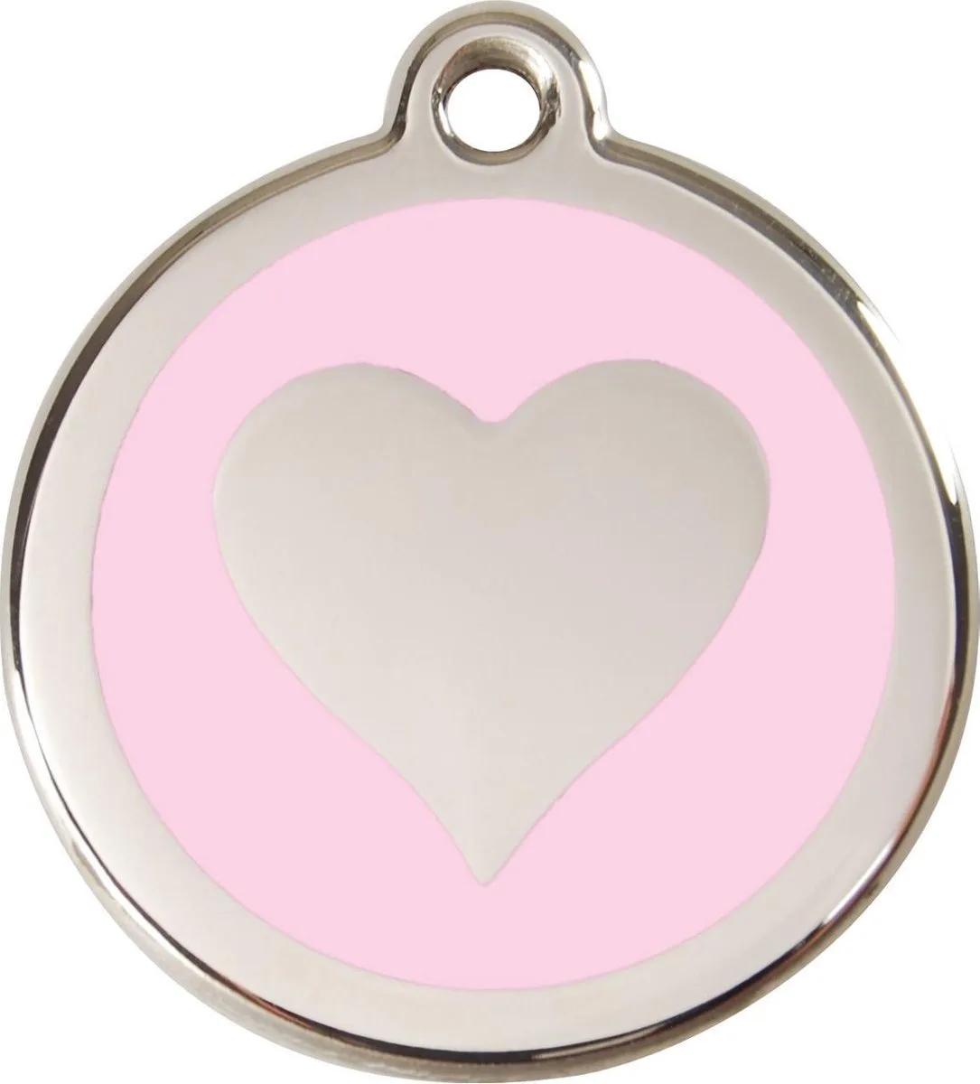 Hondenpenning 38 mm hart van Red Dingo in Roze – productfoto