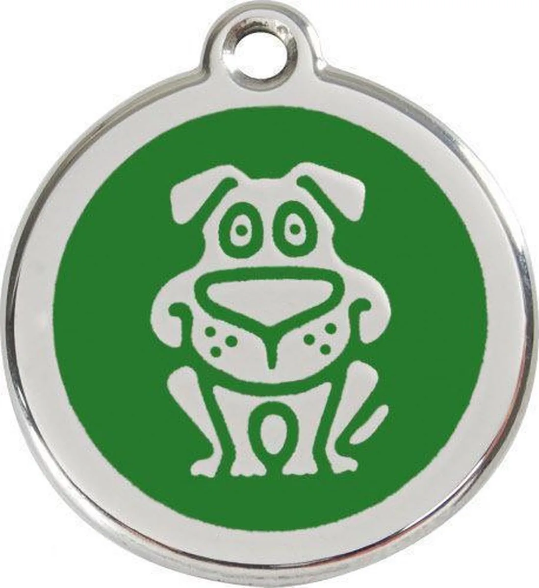 Hondenpenning 38 mm hond groen by Red Dingo in Groen met hond – product photo