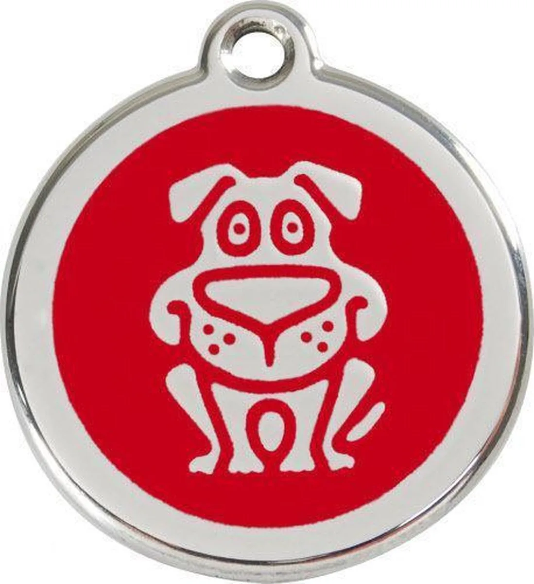 Hondenpenning 38 mm hond rood by Red Dingo in Rood met hond – product photo