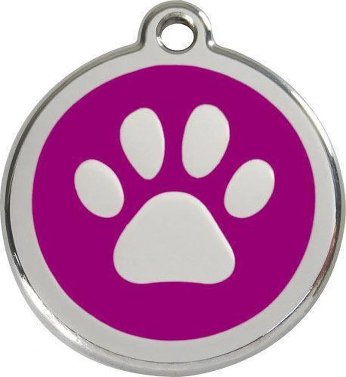 Hondenpenning 38 mm hondenpootje by Red Dingo in Purple – product photo