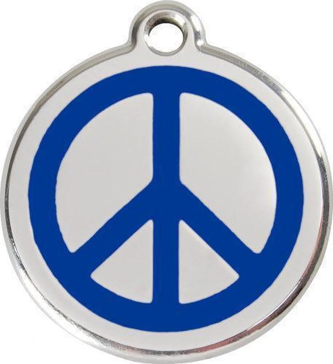 Hondenpenning 38 mm peace van Red Dingo in Blauw – productfoto