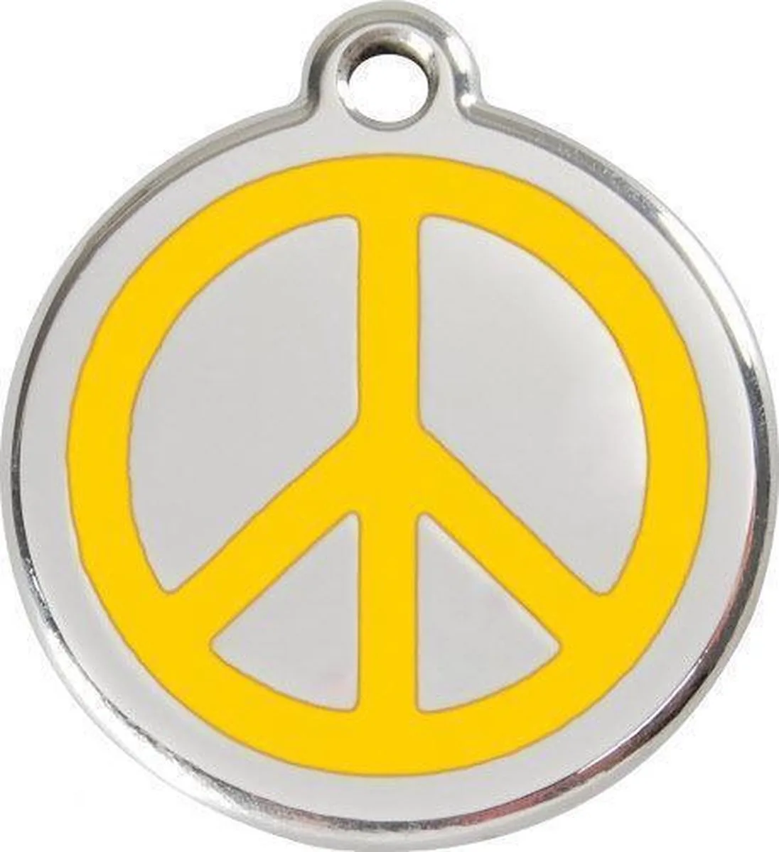 Hondenpenning 38 mm peace geel de Red Dingo en Geel peace – photo produit