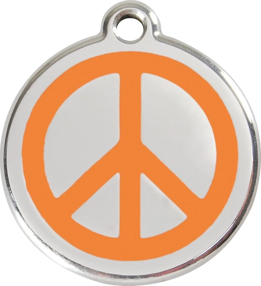 Hondenpenning 38 mm peace von Red Dingo in Orange – Produktfoto