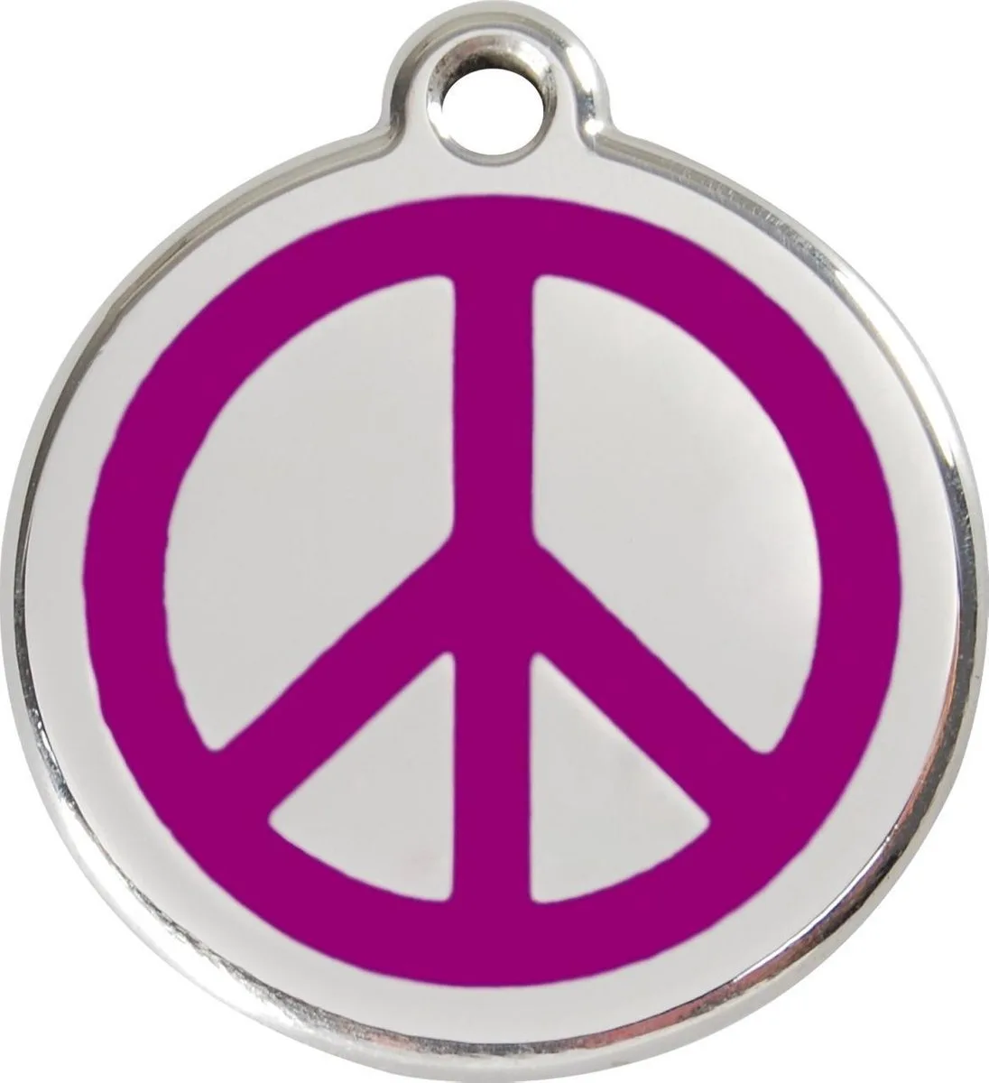 Hondenpenning 38 mm peace paars de Red Dingo en Paars peace – photo produit