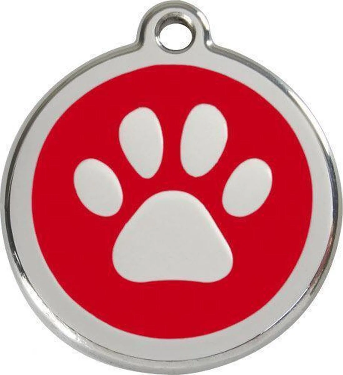 Hondenpenning 38 mm pootje rood de Red Dingo en Rood met pootje – photo produit