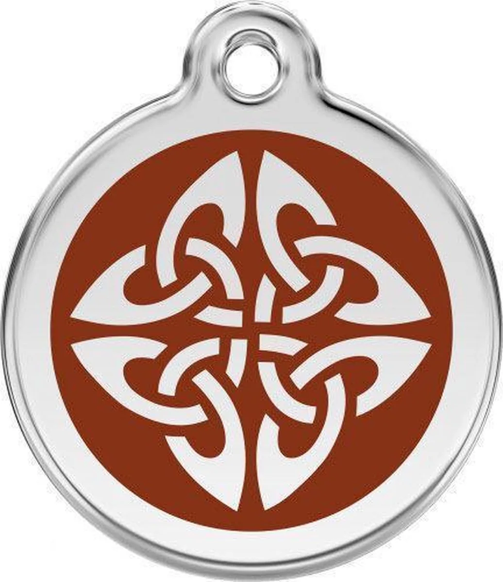 Hondenpenning 38 mm tribal fra Red Dingo i Brun – produktbillede