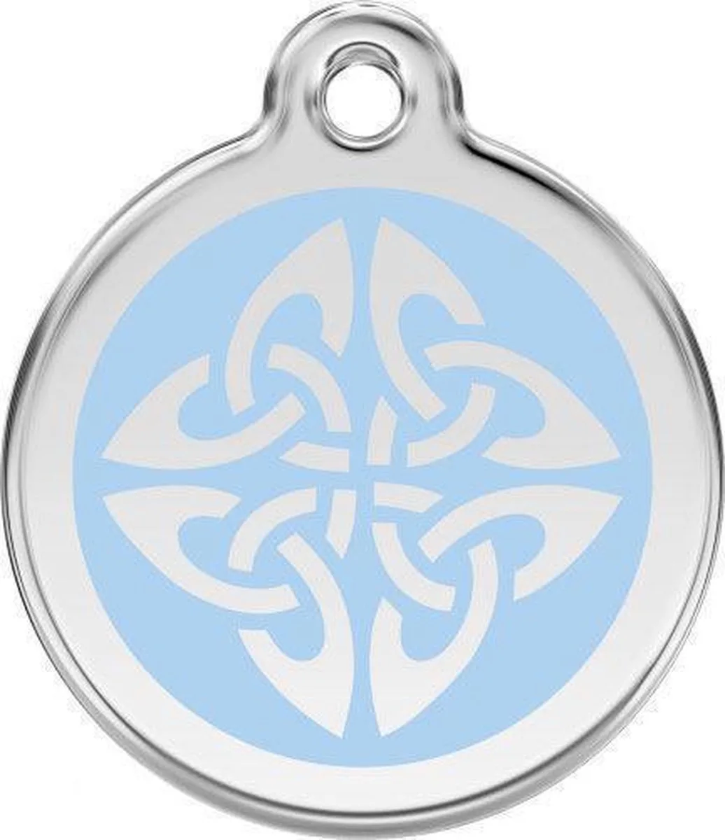Hondenpenning 38 mm tribal lichtblauw by Red Dingo in Blue – product photo
