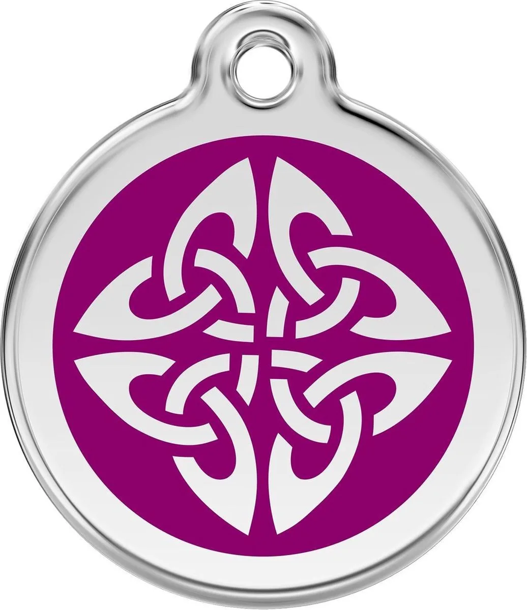 Hondenpenning 38 mm tribal by Red Dingo in Purple – product photo