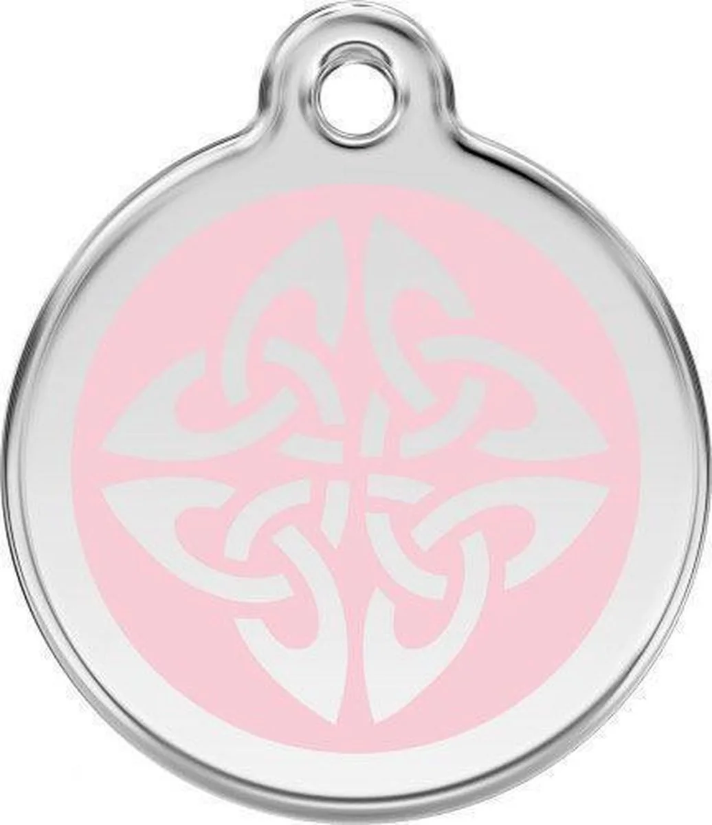 Hondenpenning 38 mm tribal roze by Red Dingo in Roze met tribal – product photo