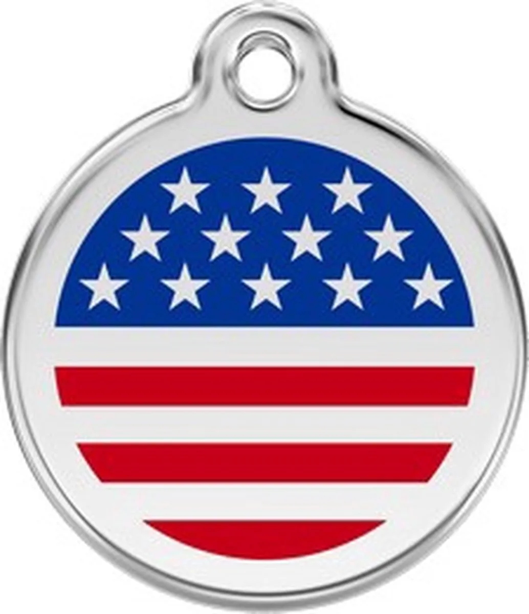 Hondenpenning 38 mm USA Amerika Amerikaanse vlag by Red Dingo in Amerika vlag – product photo