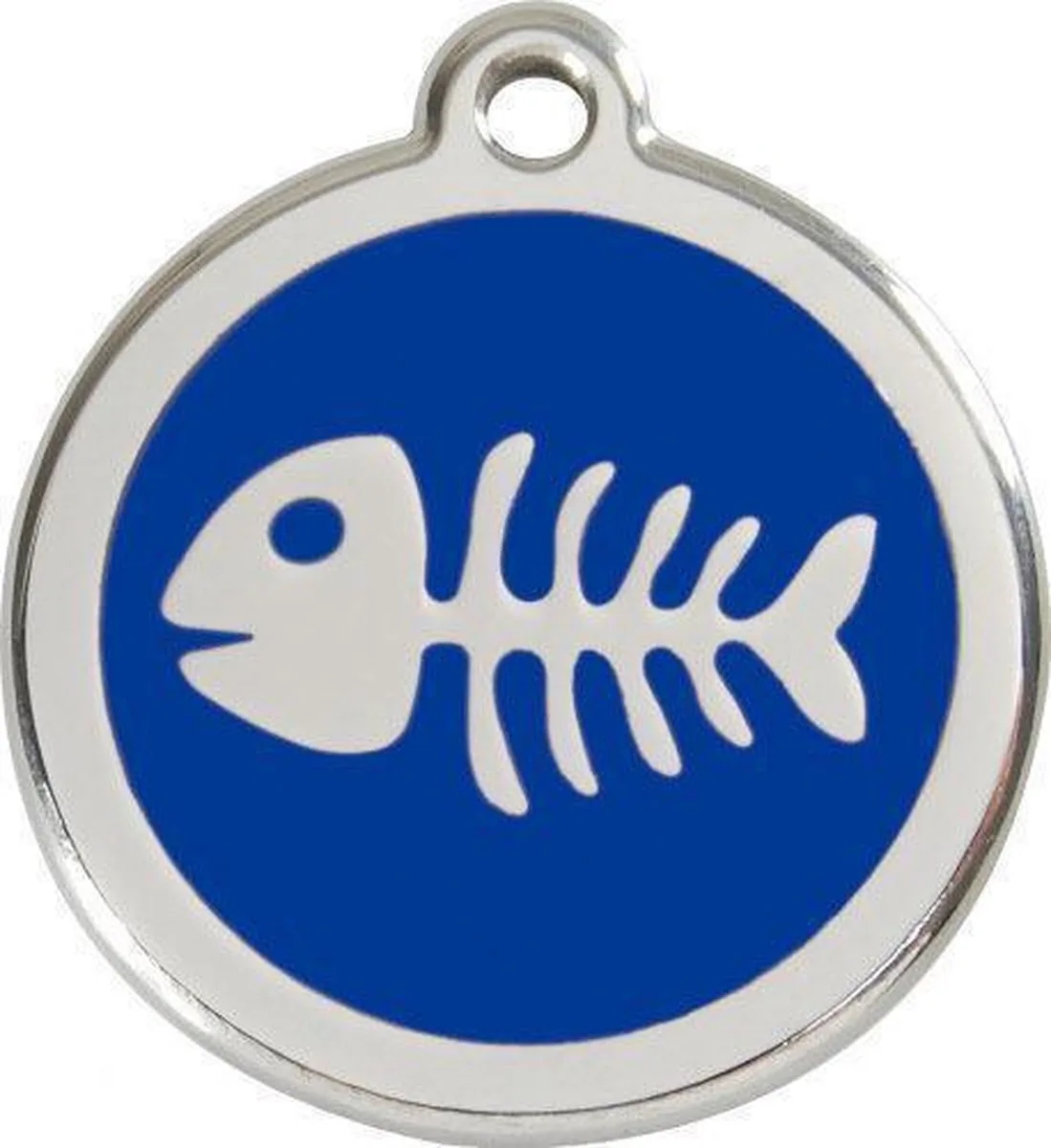 Hondenpenning 38 mm visgraat donkerblauw by Red Dingo in Donkerblauw met visgraat – product photo